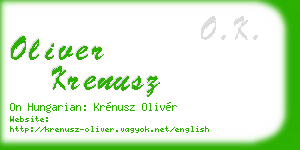 oliver krenusz business card