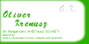 oliver krenusz business card